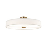 Textile Genova 43W 1 LED Semi Flush Mount 36 Inch Wide by Justice Design - FAB-9304