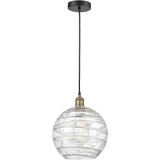 Athens Deco Swirl 1 Light Cord Down Mini Pendant 13.38 X 12 by Innovations - 616-1P-G1213-12