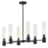 Shea 6 LED Light Large Linear Chandelier by Lark - 85406