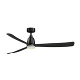 Kute 3 Blade Ceiling Fan with Knurled Light Kit 60 Inch Wide by Fanimation - FPD8560-KLK