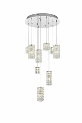Aston 36W 9 LED Pendant 9.5 Inch Tall and 24 Inch Wide by Elegant - 3680D9
