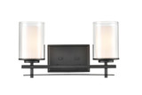 Huderson 2 Light Bath Vanity 8.75 Inch Tall and 16 Inch Wide by Millennium - 5502