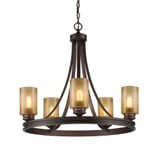 Hidalgo 5 Light Large Chandelier by Golden - 1051-5