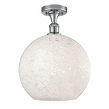 White Mouchette 1 Light 12 Inch Wide Modern Semi Flush Mount by Innovations - 516-1C-G1216-12