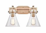 Newton Cone 2 Light Vanity Light 11.88 Inch Tall by Innovations - 411-2W-G411