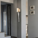 Textile Sabre 1 Light Cylinder Crem Wall Sconce by Justice Design - FAB-8791-10-CREM