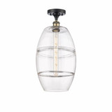 Vaz 1 Light 10 Inch Wide Industrial Semi Flush Mount by Innovations - 516-1C-G557-10