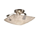 Clouds Tapered Clips 2 Light Round Semi Flush Mount by Justice Design - CLD-9630-35