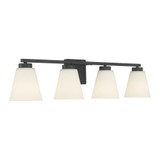 Strayhan 4 Light Bath Vanity 7 Inch Tall and 31 Inch Wide by Millennium - 64004-WG
