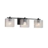 Fusion Era 3 Light Seed Glass Vanity Light 25.7 Inch Wide by Justice Design - FSN-8443-55-SEED
