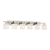 Fusion Aero 6 Light Opal Glass Vanity Light 56 Inch Wide by Justice Design - FSN-8706-30-OPAL