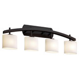Fusion Archway 4 Light Opal Glass Vanity Light by Justice Design - FSN-8594-30-OPAL