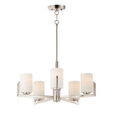 Dart 5 Light Medium Chandelier by Maxim 21286SWSN - 21286SW