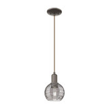 Athens Deco Swirl 1 Light Cord Mini Pendant 5.88 Inch Wide by Innovations - 716-1P-G1213-6_P