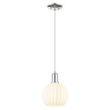 White Venetian 1 Light CordHung Mini Pendant 10.83 Inch Tall by Innovations - 716-1P-G1217-8