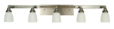 Mercer 5 Light Vanity Light 48 Inch Wide by Framburg - 4775 SP/PN