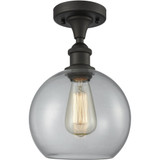 Athens 1 Light Semi Flush Mount 12 Inch Tall and 8 Inch Wide by Innovations - 616-1F-G12-8