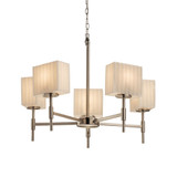 Porcelina Union 5 Light Medium Chandelier by Justice Design - PNA-8410-55-WFAL