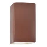 Ambiance 1 Light Large Rectangular Closed Top Wall Sconce by Justice Design - CER-0950