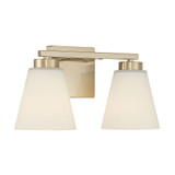 Strayhan 2 Light Bath Vanity 7 Inch Tall and 13 Inch Wide by Millennium - 64002-WG