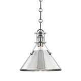 Metal No. 2 1 Light Small Pendant 9.5 Inch Wide by Hudson Valley - MDS951