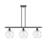 Athens Water Glass 100W 3 LED Stem Hung Island 10.5X 36 by Innovations - 516-3I-G1215-8-LED
