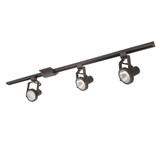3 Light 4 Foot Track Pack with 3 Gimbal Ring PAR30 Track Head by Nora  - NTL-158