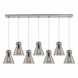 Newton Cone 7 Light Oversized Linear Pendant by Innovations - 127-410-1PS-G411-8