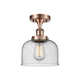 Bell 100W 1 LED Semi Flush Mount 13 Inch Tall X 8 Inch Wide by Innovations - 916-1C-G7-LED
