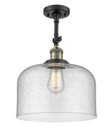Bell 1 Light 12 Inch Wide Semi Flush Mount by Innovations - 201F-G7L-L
