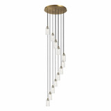 Crown Point 12 Light Cord Hung Pendant 24.38 Inch Wide by Innovations - 126B-12P-G434-7