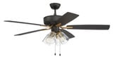 Pro Plus 5 Blade Ceiling Fan with Light 52 Inch Blade Span by Craftmade - P104