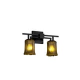 Veneto Luce Aero 2 Light Cylinder Ambr Vanity Light by Justice Design - GLA-8702-16-AMBR