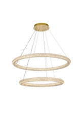 Bowen 106W 2 LED Chandelier 12 Inch Tall and 42 Inch Wide by Elegant - 3800G42