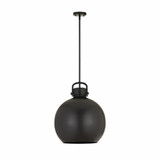 Newton Sphere 1 Light Metal Medium Stem Pendant 16 Inch Wide by Innovations - 410-1SL-M410-16