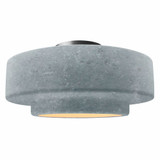 Radiance 1 Light Large Tier Concrete Semi Flush Mount by Justice Design - CER-6365-CONC