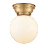 Beacon 100W 1 LED Flush Mount 10.63 Inch Tall X 8 Inch Wide by Innovations - 623-1F-G20-8-LED