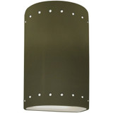 Ambiance 12W LED Small Cylinder Perfs Outdoor Wall Mount by Justice Design - CER-5990W-LED1-1000