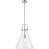 Newton 1 Light Cone Glass Medium Pendant by Innovations - 411-1S-14