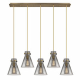 Newton Cone 5 Light Oversized Linear Pendant by Innovations - 125-410-1PS-G411-8