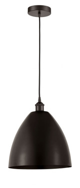 Edison Dome 1 Light Medium Cord Hung Pendant 14.75 Inch Tall by Innovations - 616-1P-MBD-12