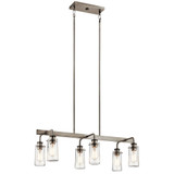 Braelyn 6 Light Small Linear Chandelier by Kichler - 43059