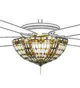 Fleur-De-Lis 16 Inch Wide Fan Light by Meyda Tiffany - 9765-3FLK