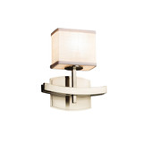Textile Archway 1 Light Rectangle Whte Wall Sconce by Justice Design - FAB-8597-55-WHTE