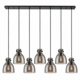 Newton Bell 7 Light Oversized Linear Pendant by Innovations - 127-410-1PS-G412-8