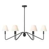 Kennedy 6 Light Linen Oversized Linear Pendant by Golden - 3690-LP-IL