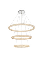 Bowen 140W 3 LED Chandelier 21 Inch Tall and 42 Inch Wide by Elegant - 3800G41L