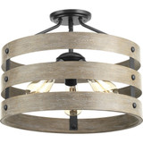 Gulliver 3 Light 17 Inch Wide Semi Flush Mount by Progress - P350049