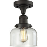 Bell 1 Light Semi Flush Mount 11.5 Inch Tall and 8 Inch Wide by Innovations - 517-1CH-G7