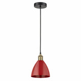 Plymouth Dome 1 Light Small Cord Hung Pendant 7.5 Inch Wide by Innovations - 616-1P-MBD-75